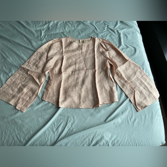 Soldout Hana Tajima Uniqlo Embroidered Linen Blouse XS - Picture 3 of 7